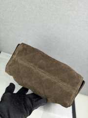 Uubags Chanel 25 Small Handbag Suede Calfskin & Gold Metal Dark Brown 20x22x12.5cm - 5