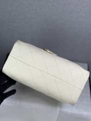 Uubags Chanel 25 Mini Handbag Grained Calfskin & Gold-Tone Metal In White 20x22x12.5cm - 6