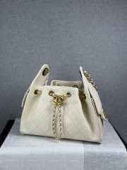 Uubags Chanel 25 Mini Handbag Grained Calfskin & Gold-Tone Metal In White 20x22x12.5cm - 5