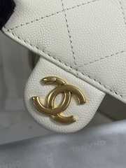 Uubags Chanel 25 Mini Handbag Grained Calfskin & Gold-Tone Metal In White 20x22x12.5cm - 2
