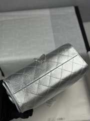 Uubags Chanel 25 Mini Handbag Metallic Grained Calfskin & Silver-Tone Metal Silvery 20x22x12.5cm  - 4