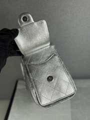 Uubags Chanel 25 Mini Handbag Metallic Grained Calfskin & Silver-Tone Metal Silvery 20x22x12.5cm  - 3