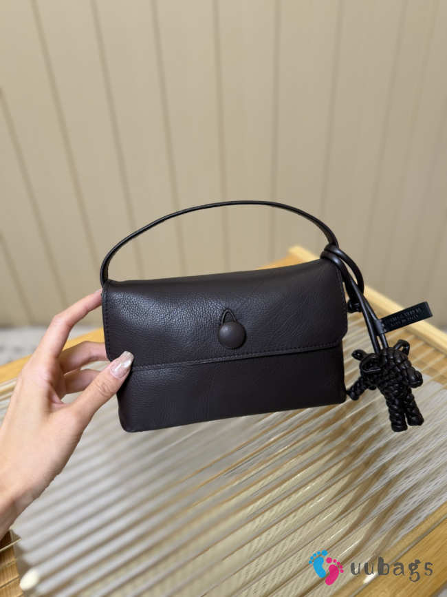 Uubags The Row Sally Bag in Leather Dark Brown 18x3x12cm - 1