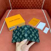 Uubags Louis Vuitton Multiple Wallet Monogram Shadow Leather Green 11.5x9x1.5cm - 4