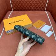 Uubags Louis Vuitton Brazza Wallet Monogram Shadow Leather Dark Green 10x19x2cm  - 3