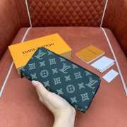 Uubags Louis Vuitton Zippy Wallet Horizontal Monogram Shadow Leather Dark Green 21x10x2.5cm - 6