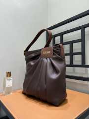 Uubags Loewe Draped Tote Bag In Dark Brown 29x13x30cm - 2