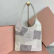 Uubags Loewe Ivy leather patchwork bag chalk white 40x35cm - 1