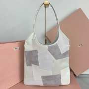 Uubags Loewe Ivy leather patchwork bag chalk white 40x35cm - 6