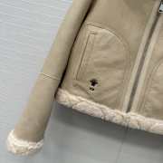 Uubags Miss Dior Shearling Jacket In Beige - 6
