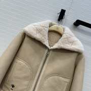 Uubags Miss Dior Shearling Jacket In Beige - 5