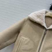 Uubags Miss Dior Shearling Jacket In Beige - 2