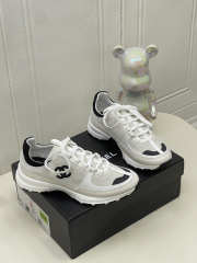 Uubags Chanel Sneakers Suede & Calfskin In Grey - 1