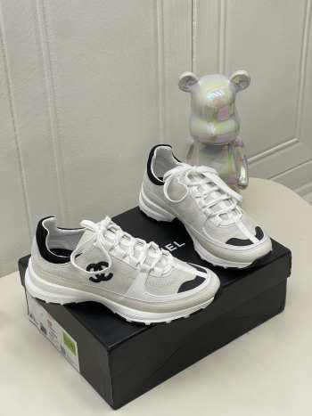 Uubags Chanel Sneakers Suede & Calfskin In Grey