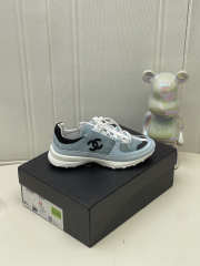 Uubags Chanel Sneakers Suede & Calfskin In Light Blue - 6