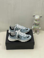 Uubags Chanel Sneakers Suede & Calfskin In Light Blue - 5