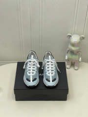 Uubags Chanel Sneakers Suede & Calfskin In Light Blue - 4