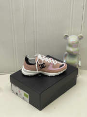 Uubags Chanel Sneakers Suede & Calfskin In Light Pink - 6