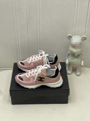 Uubags Chanel Sneakers Suede & Calfskin In Light Pink - 3