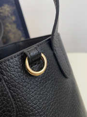 Uubags Dior Small Signature Bucket Bag Black Grained Calfskin 21x11x19cm  - 5