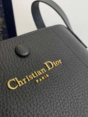 Uubags Dior Small Signature Bucket Bag Black Grained Calfskin 21x11x19cm  - 3