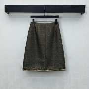Uubags Chanel Skirt Tweed In Gold & Black - 2