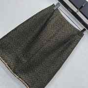 Uubags Chanel Skirt Tweed In Gold & Black - 4