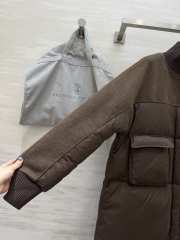 Uubags Brunello Cucinelli Wool & Nylon Down Coat Dark Brown - 5