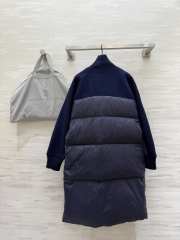 Uubags Brunello Cucinelli Wool & Nylon Down Coat Dark Blue - 6