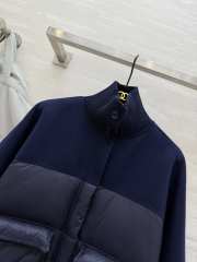 Uubags Brunello Cucinelli Wool & Nylon Down Coat Dark Blue - 4