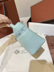 Uubags Loro Piana Extra Pocket L19 Monitor Lizard Bag In Light Blue 11x19x6.5cm - 4