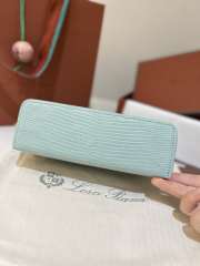 Uubags Loro Piana Extra Pocket L19 Monitor Lizard Bag In Light Blue 11x19x6.5cm - 2