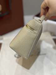 Uubags Loro Piana Extra Pocket L19 Monitor Lizard Bag Orix/Sun Gold 11x19x6.5cm - 5