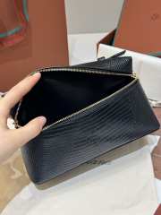 Uubags Loro Piana Extra Pocket L19 Monitor Lizard Bag Black/Sun Gold 11x19x6.5cm - 4