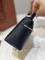 Uubags Loro Piana Extra Pocket L19 Monitor Lizard Bag Black/Sun Gold 11x19x6.5cm - 2