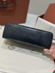 Uubags Loro Piana Extra Pocket L19 Monitor Lizard Bag Black/Sun Gold 11x19x6.5cm - 3