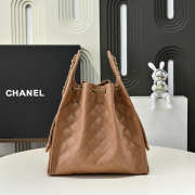 Uubags Chanel 25 Medium Handbag Grained Calfskin & Gold-Tone Metal In Brown 40x30x15cm - 6