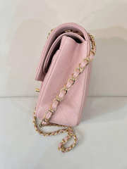 Uubags Chanel classic double flap bag in pink caviar leather with gold-tone hardware 23.5x14x6.5cm - 6