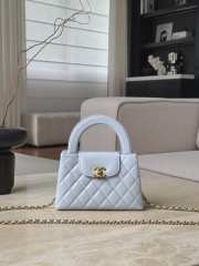 Uubags Chanel Kelly 25C Lambskin Letaher Light Blue Bag 13x19x7cm - 1