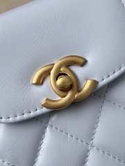 Uubags Chanel Kelly 25C Lambskin Letaher Light Blue Bag 13x19x7cm - 5