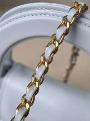 Uubags Chanel Kelly 25C Lambskin Letaher Light Blue Bag 13x19x7cm - 3