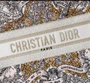 Uubags Dior Book Tote Small Size Latte and Gold-Tone Zodiac Embroidery 26.5x21x14cm - 2