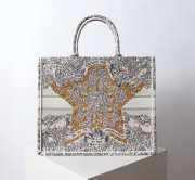 Uubags Dior Book Tote Large Size Latte and Gold-Tone Zodiac Embroidery 41.5x34.5x16cm - 3