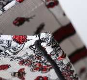 Uubags Dior Medium Book Tote Bag Butterfly Embroidery in Red and Black 36.5x28x14cm - 4