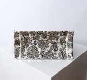 Uubags Small Dior Book Tote Bag in Beige Multicolor Toile de Jouy Flower Embroidery 26.5x21x14cm - 6