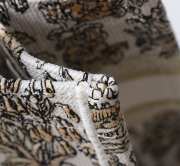 Uubags Small Dior Book Tote Bag in Beige Multicolor Toile de Jouy Flower Embroidery 26.5x21x14cm - 3