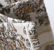 Uubags Medium Dior Book Tote Bag in Beige Multicolor Toile de Jouy Flower Embroidery 36.5x28x14cm - 4