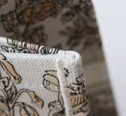Uubags Large Dior Book Tote Bag in Beige Multicolor Toile de Jouy Flower Embroidery 41.5x34.5x16cm - 6