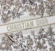 Uubags Large Dior Book Tote Bag in Beige Multicolor Toile de Jouy Flower Embroidery 41.5x34.5x16cm - 2