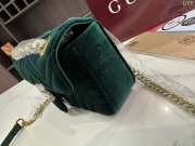 Uubags Gucci Green Velvet GG Marmont Metelasse Shoulder Bag 26x15x7cm (L) - 6